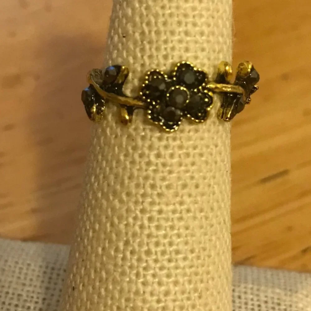 Ring of Midnight Roses Gold and Dark Silver Ring - Picture 3 of 3